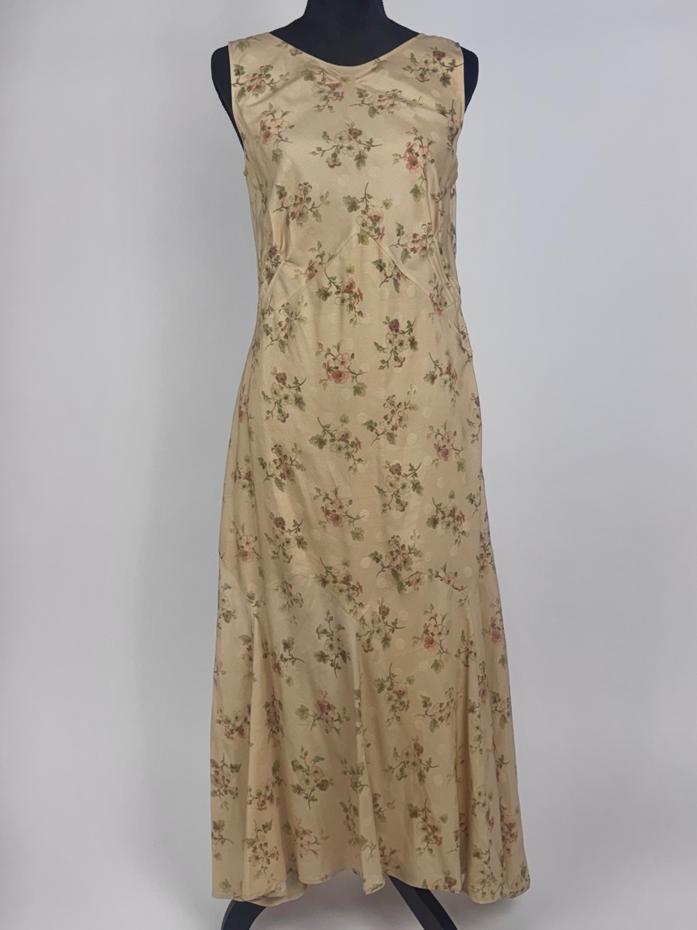 Ralph Lauren Cream Floral Maxi Slip Dress